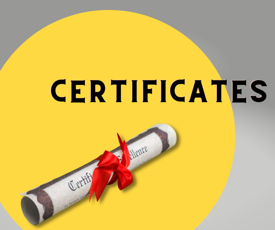 Certificates